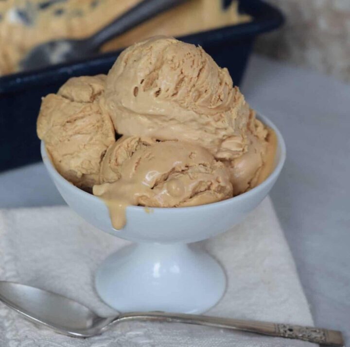 2 Ingredient Dulce de Leche Ice Cream Grits and Gouda
