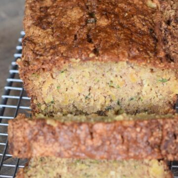 Sliced Pineapple Zucchini Bread.