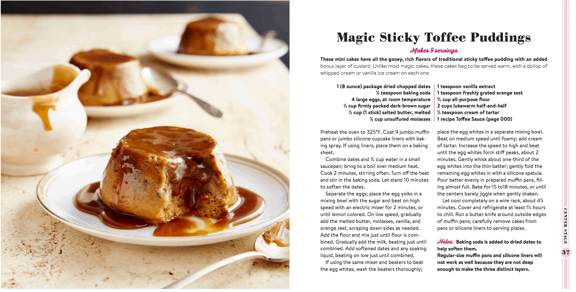 Sticky Toffee Pudding sample spread