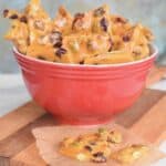 Cranberry Pistachio Brittle made in the microwave in just minutes!