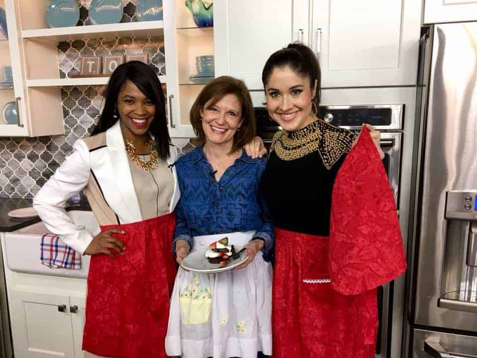 TOA red aprons and chocolate biscuit shortcakes java nicole kat