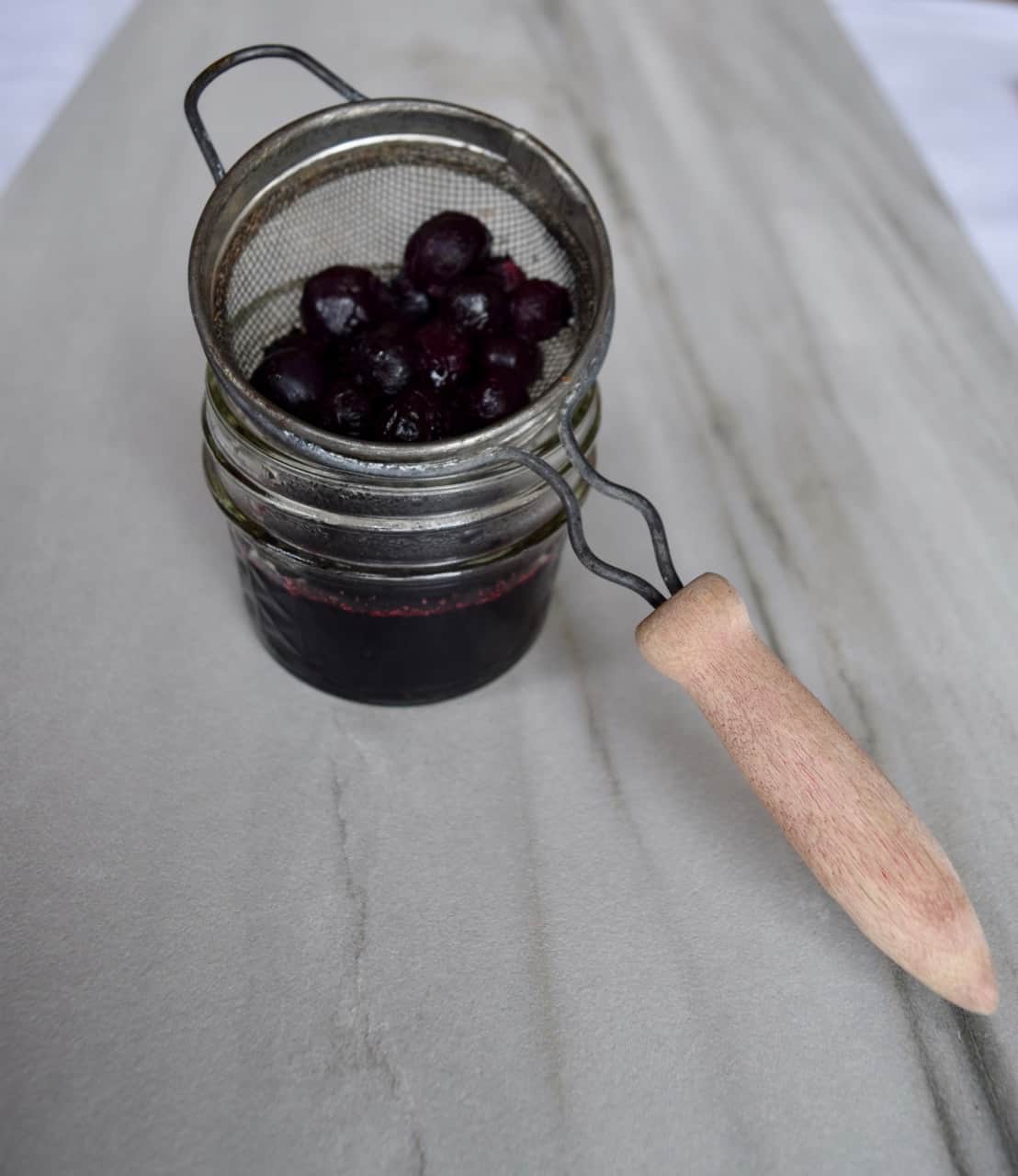 Blueberries are perfect as a natural dye for chemical-free Easter eggs and Deviled Eggs. Use a strainer and eat the berries!