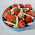 vidalia onions grape tomato basil salad