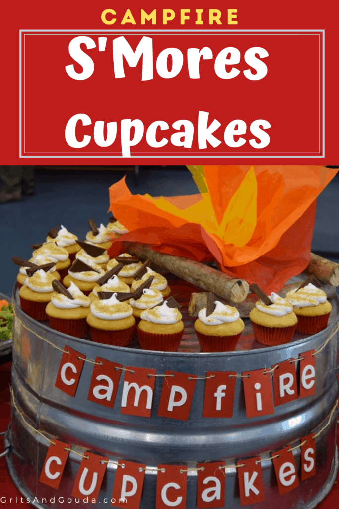 Pinterest pin for Campfire Cupcakes