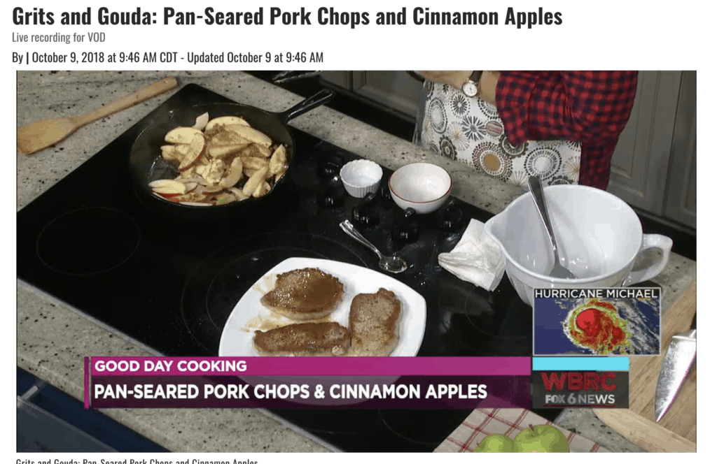Good Day Alabama Pork Chops and Fried Apples video pic