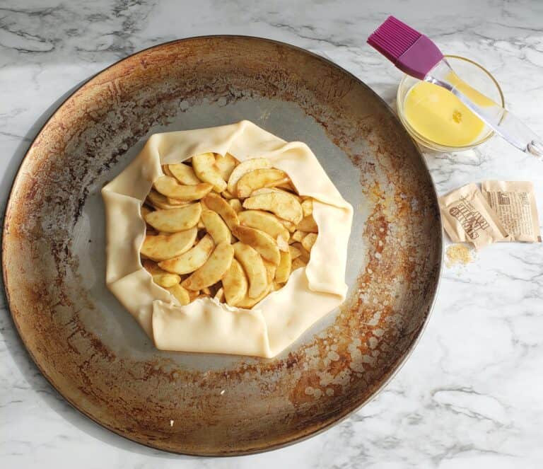 Shortcut Apple Pie Galette before baking