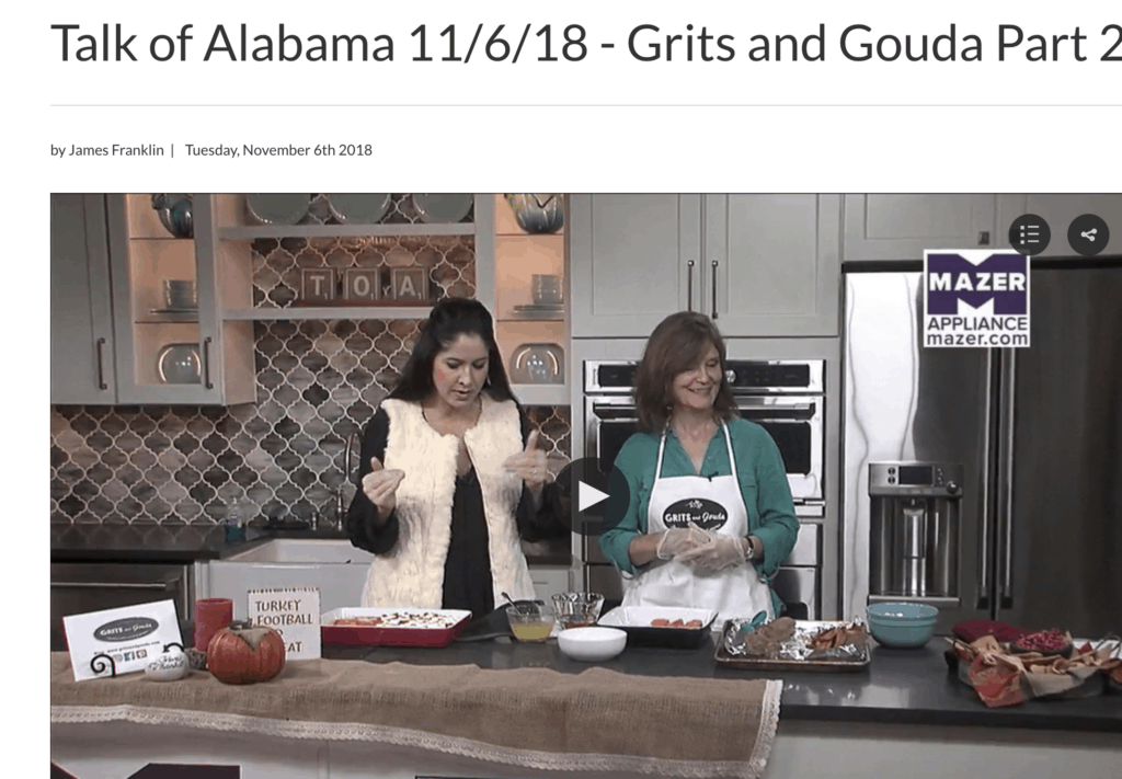 Kathleen Phillips making Candied Roasted Sweet Potatoes with Nicole Allshouse on ABC 33/40's Talk of Alabama morning show