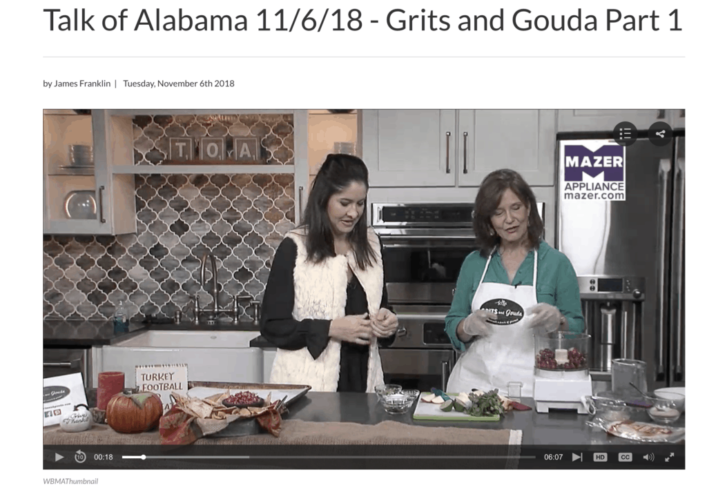 Kathleen Phillips making Cranberry Apple Jalapeno Salsa with Nicole Allshouse on ABC 33/40's Talk of Alabama morning show