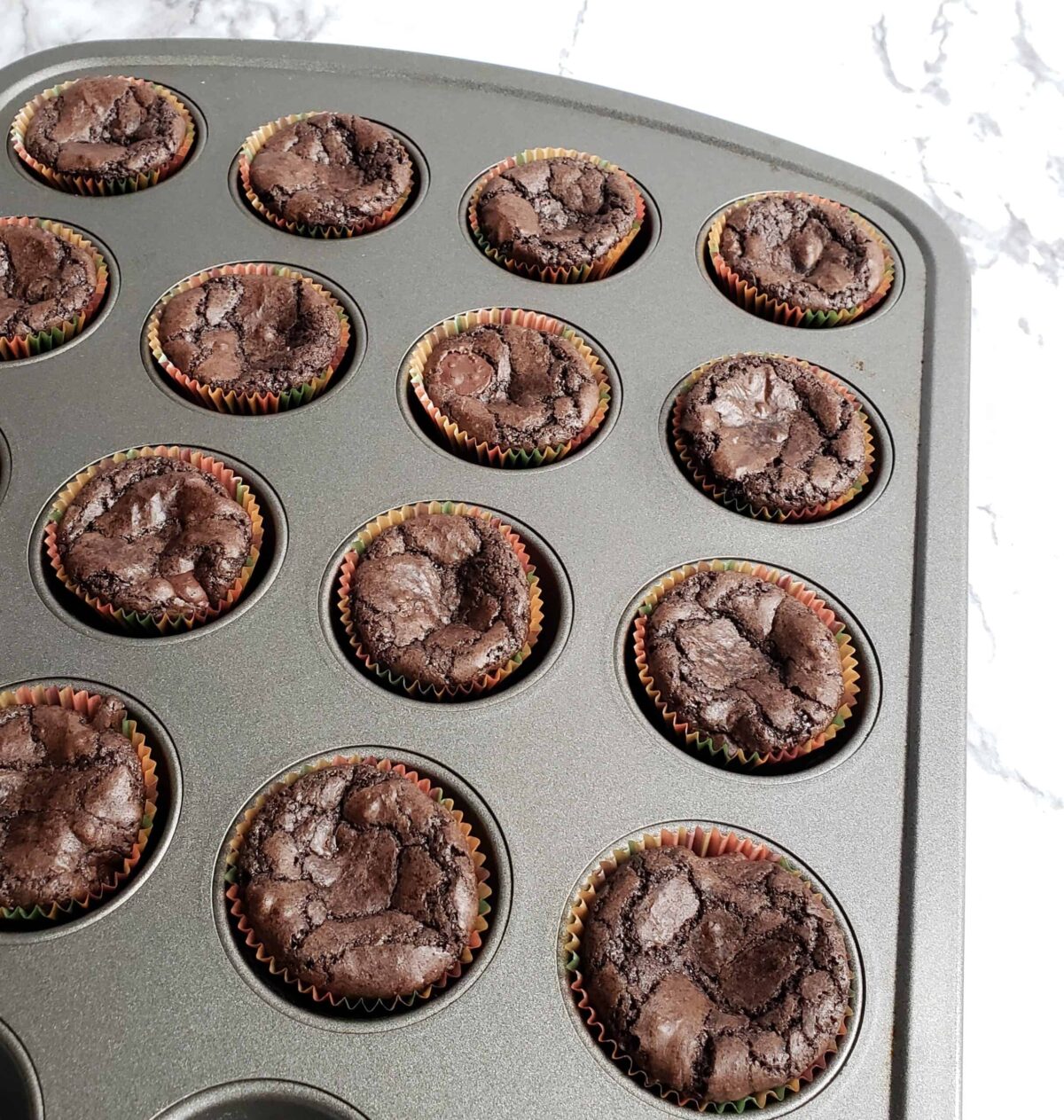 brownies baked in mini muffin pans