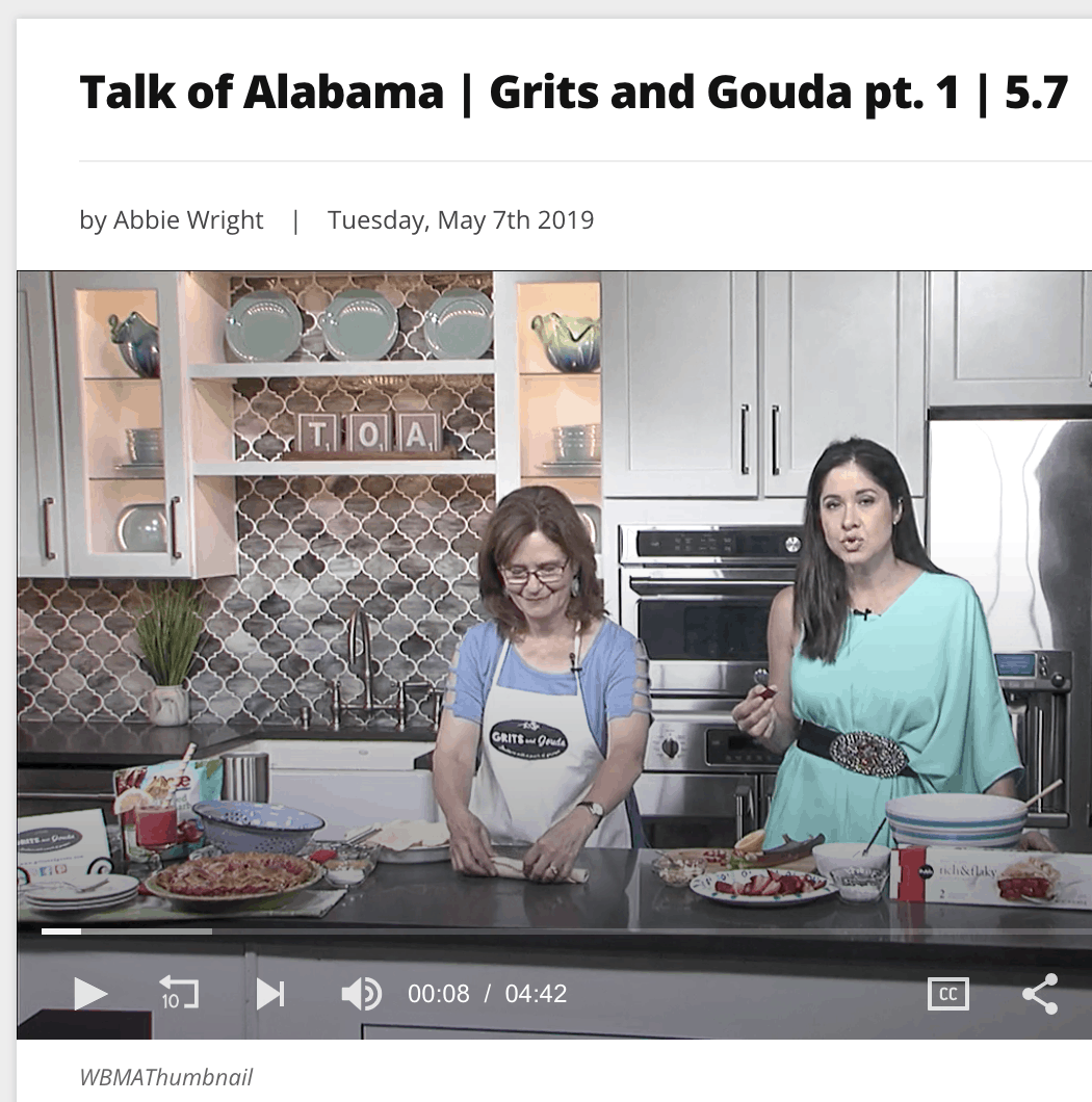 Making Shortcut Strawberry Rhubarb Pie with Nicole Allshouse on Talk of Alabama