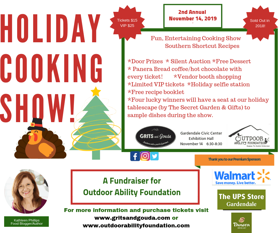 Grits and Gouda's Holiday Cooking Show flyer 10 2 19