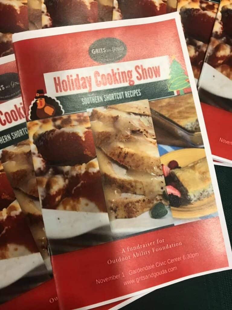 Recipe booklet for first Holiday Cooking Show