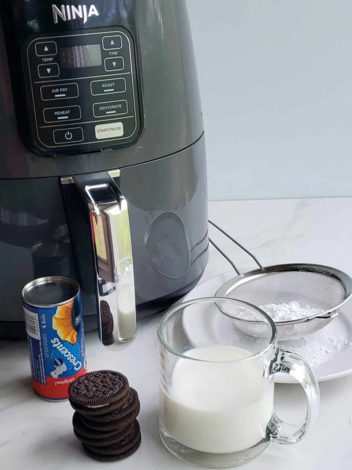 Fried Oreos in Air Fryer with Crescent Rolls Grits and Gouda
