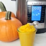 pumpkin beside an Instant Pot