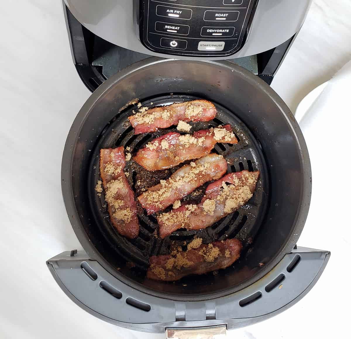 Easy Air Fryer Candied Bacon Grits and Gouda