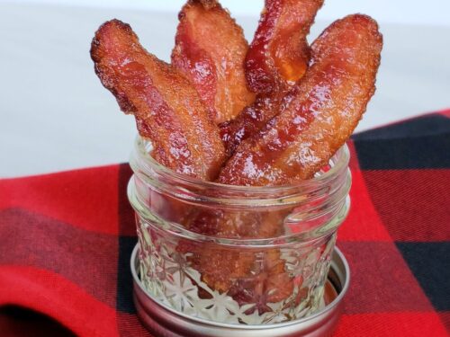 Air Fryer Candied Bacon - Plowing Through Life
