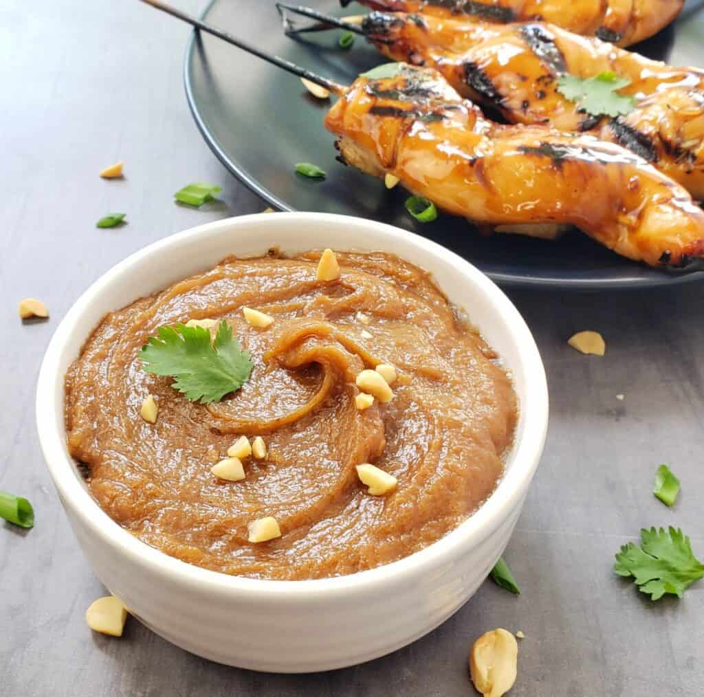 Shortcut Teriyaki Grilled Chicken Tenders (with Spicy Peanut Sauce) Grits and Gouda