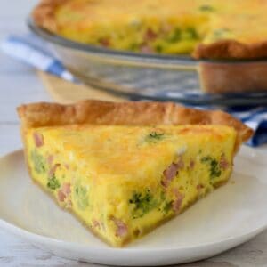 Best Easy Ham and Broccoli Quiche - Grits and Gouda