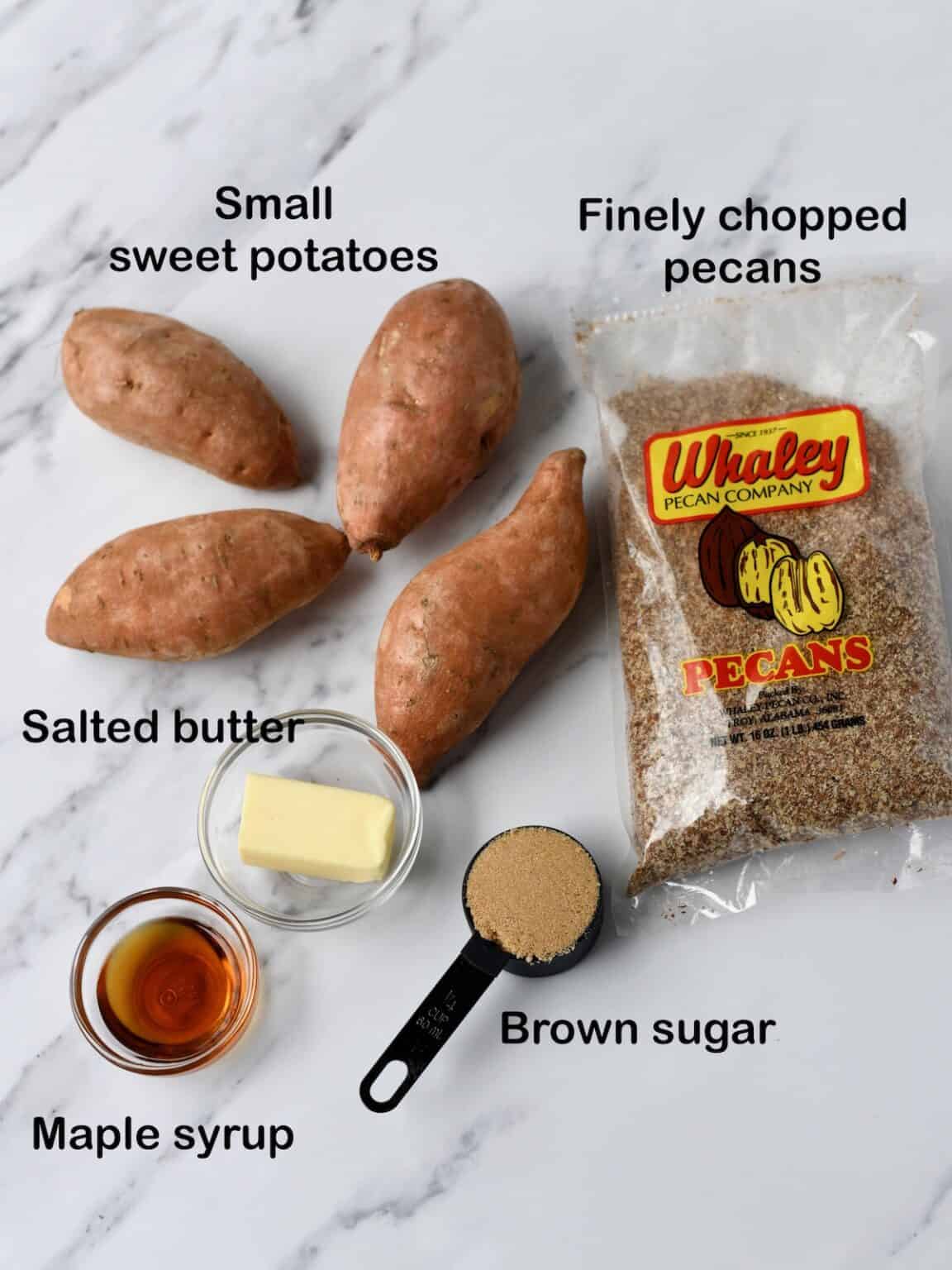 Hasselback Sweet Potatoes (Maple Syrup and Pecans) Grits and Gouda