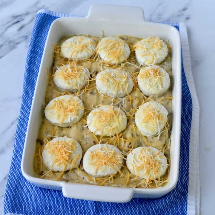 Sausage Gravy Biscuit Casserole Grits and Gouda