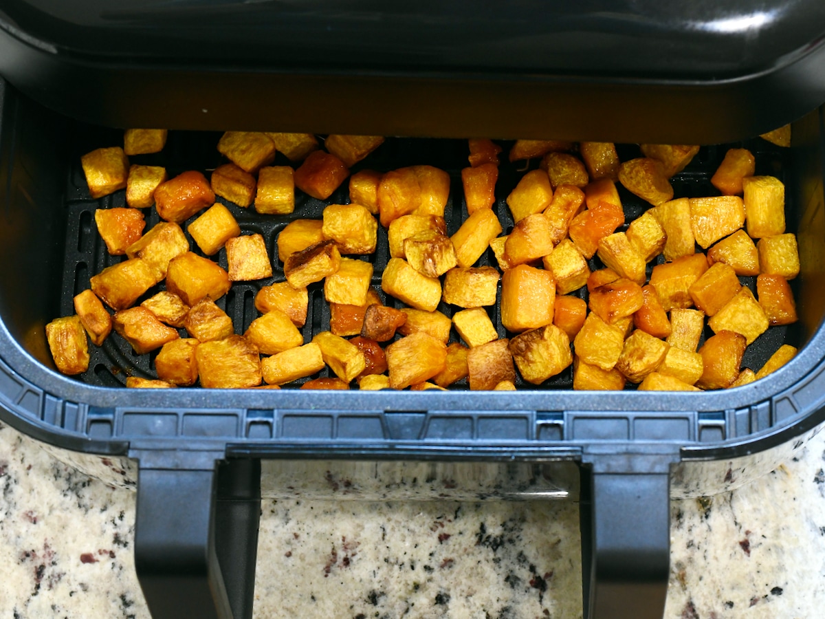 Air Fryer Butternut Squash Grits and Gouda