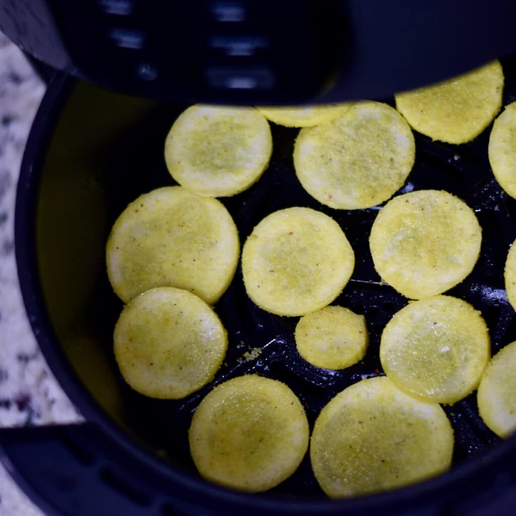 Air Fryer Squash (Yellow and Zucchini) Grits and Gouda