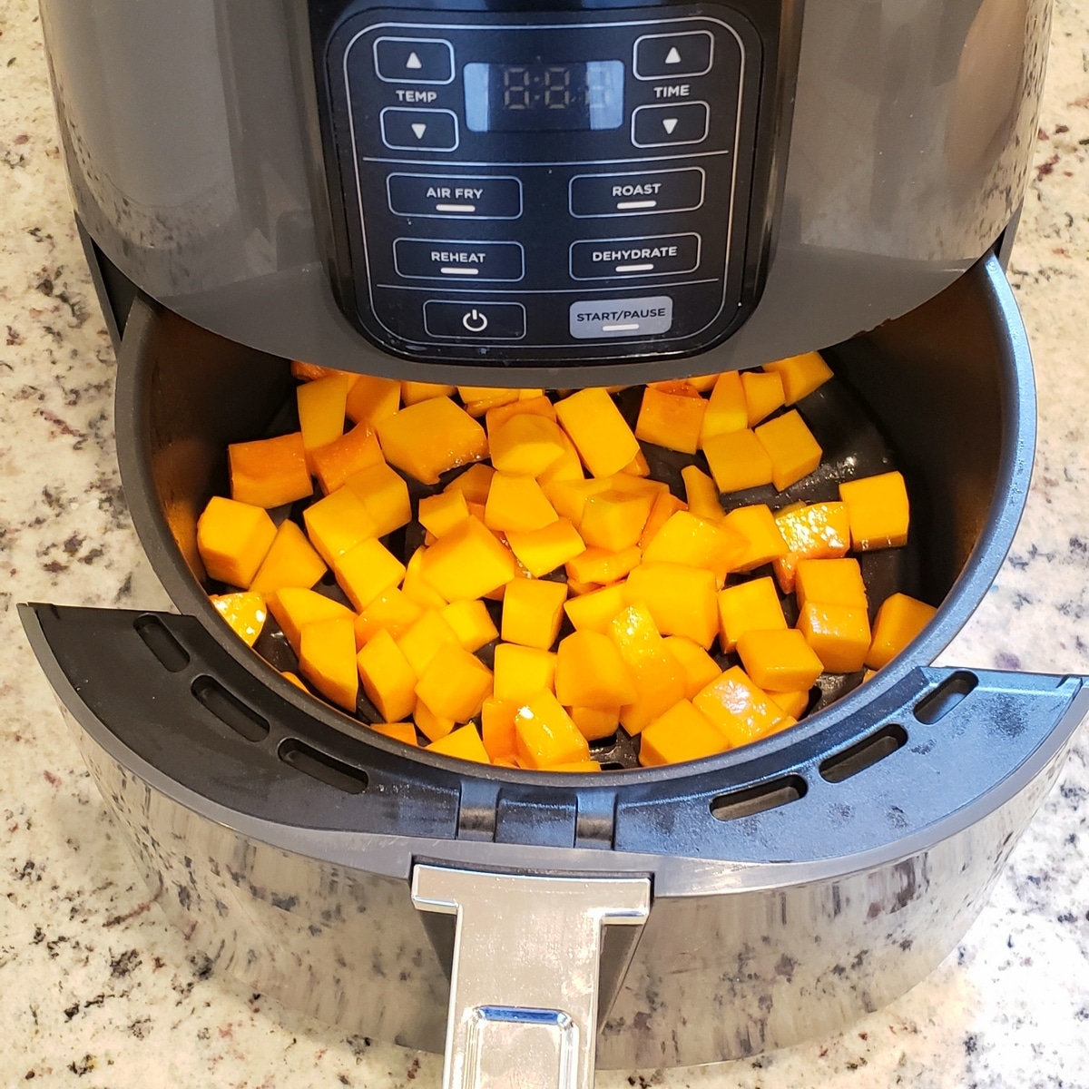 Air Fryer Butternut Squash Grits and Gouda