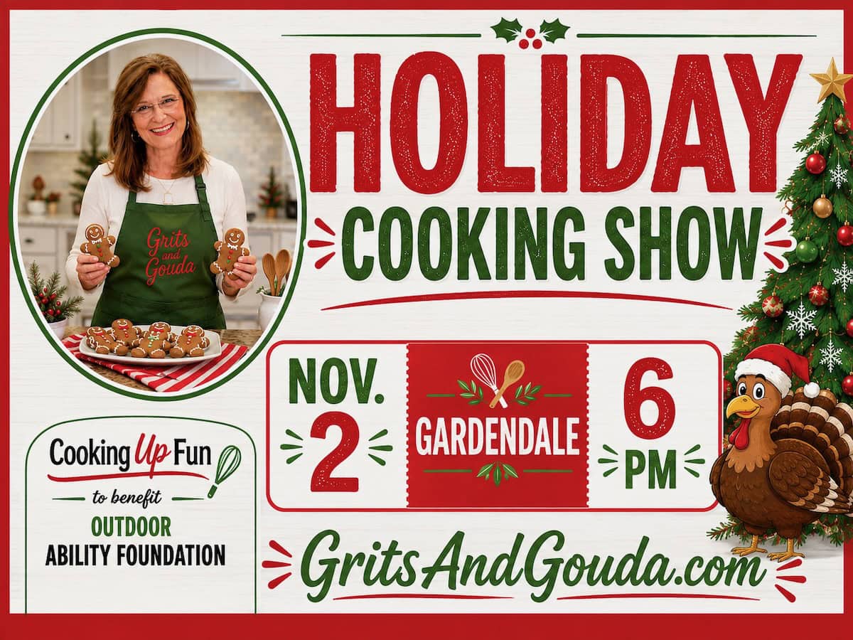 Holiday Cooking Show Kathleen Phillips 2026 sign with date.
